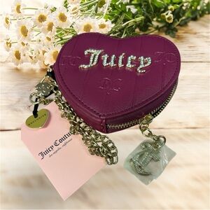 Juicy Couture Magenta Heart Key Holder NWT